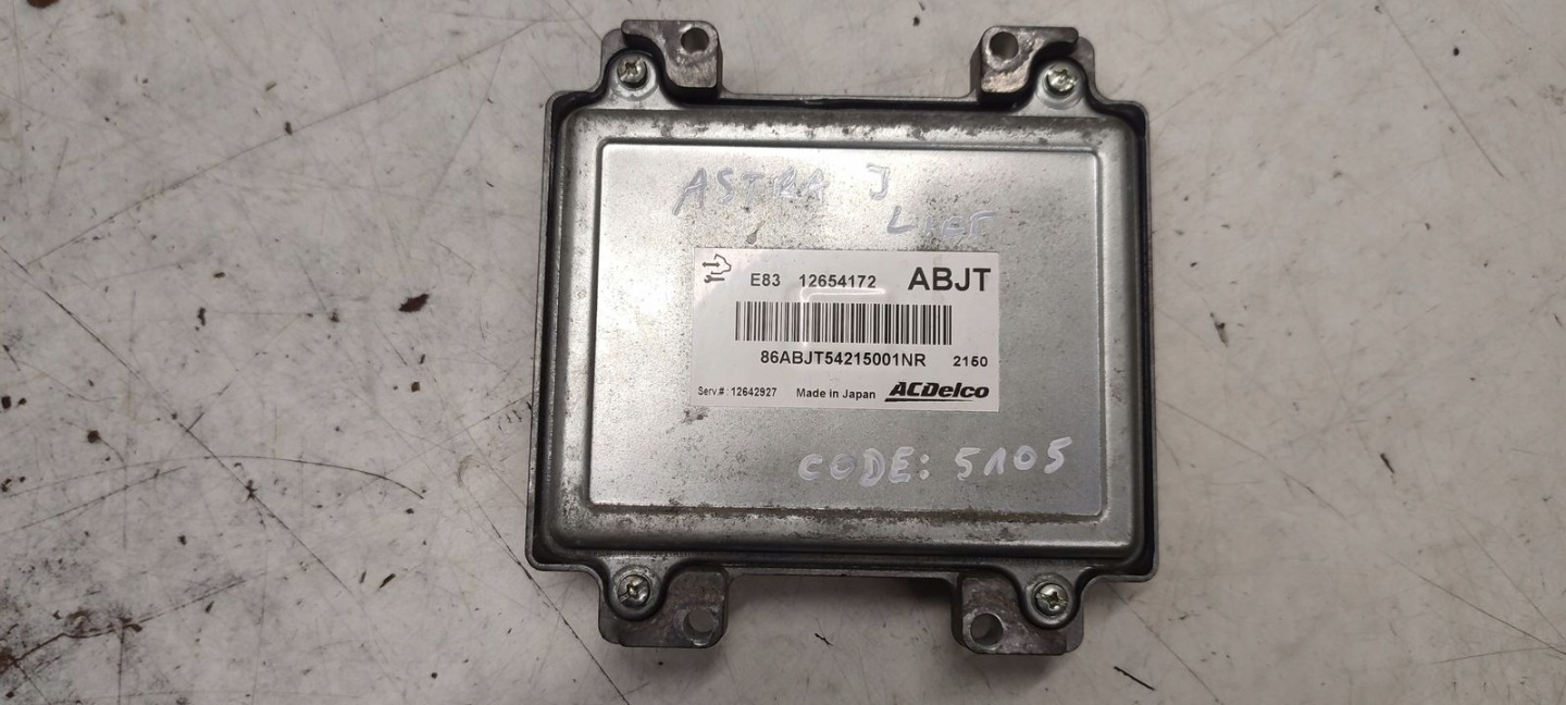 control unit computer of the engine z kodem Opel Astra J LIFT 1,6 HB