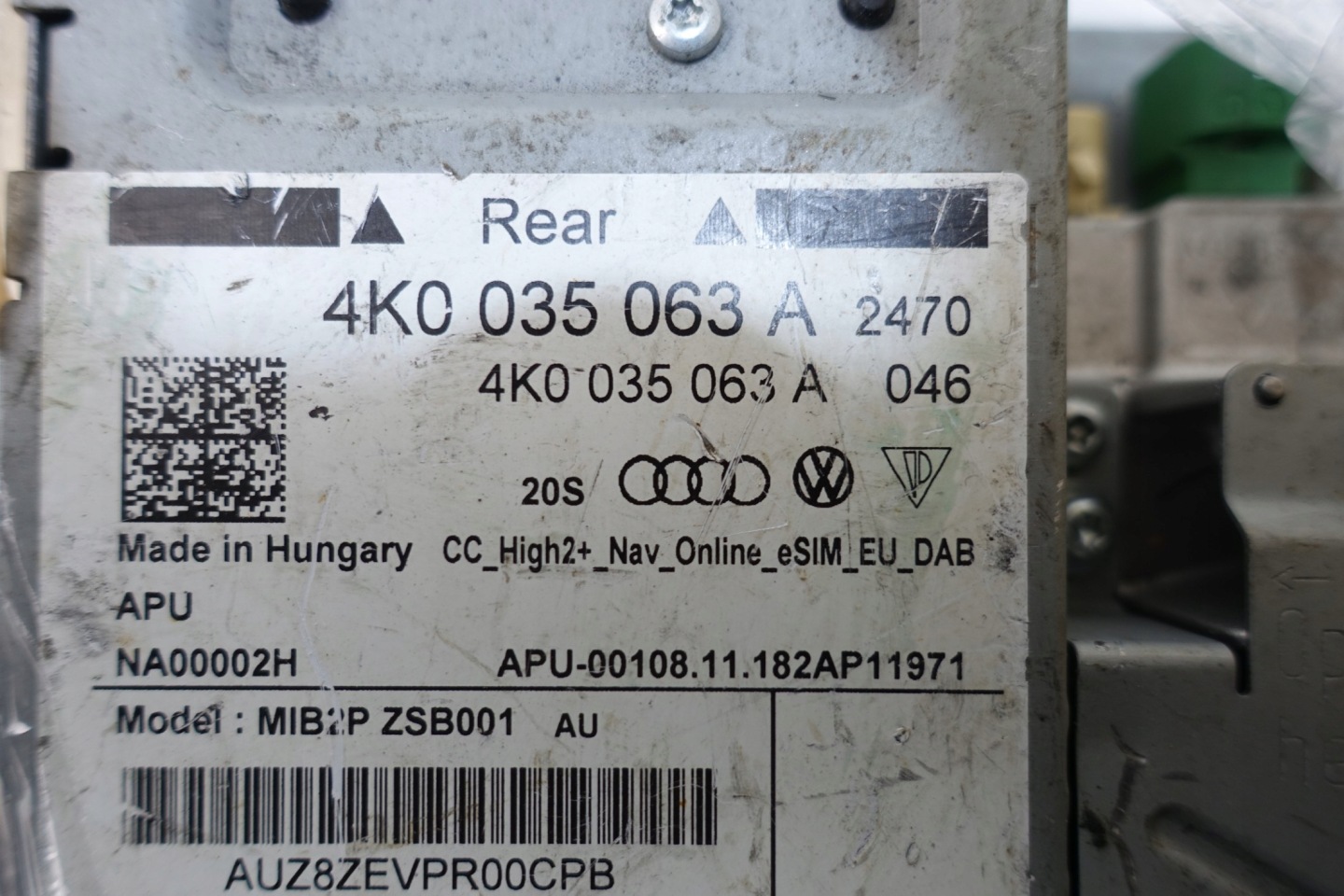 AUDI A6 A7 Q7 Q8 player module navigation devices MIB2 MIB 4K0035063A