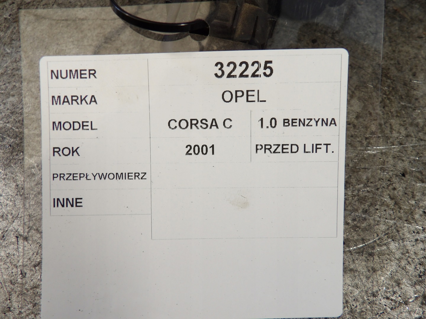 Opel Corsa C Luftmassenmesser 0280218119