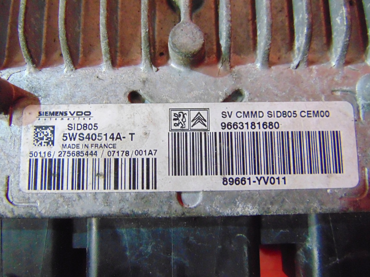PEUGEOT 107 C1 AYGO 1.4 HDI control unit computer