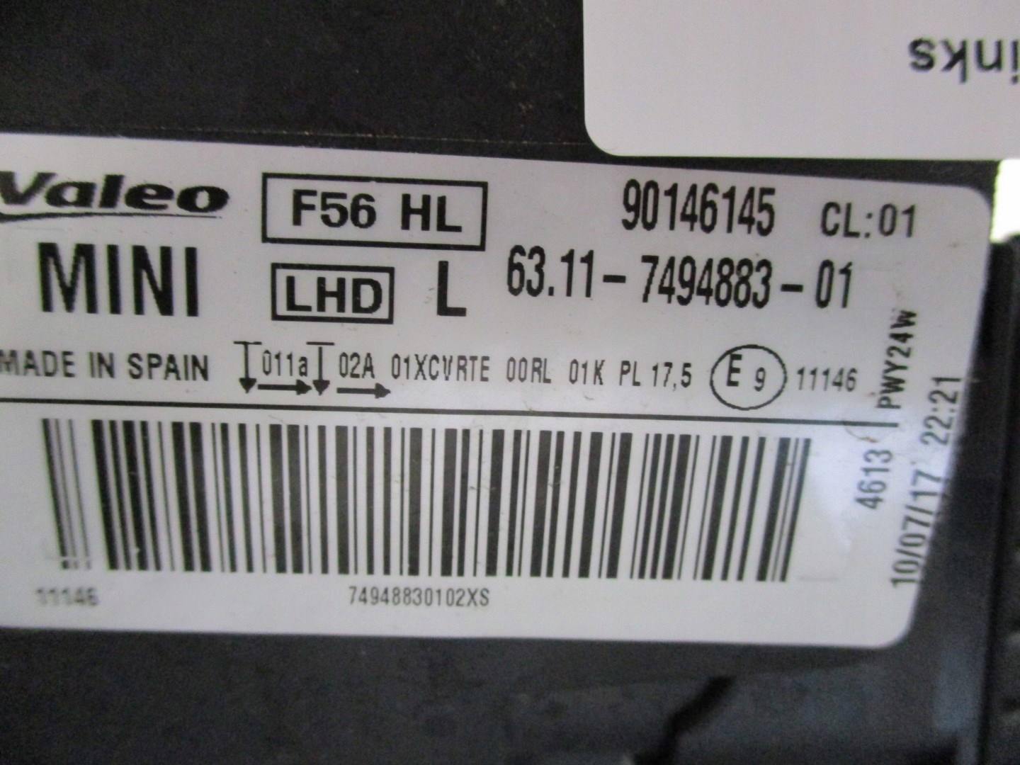 light FULL LED MINI F55 F56 7494883 left