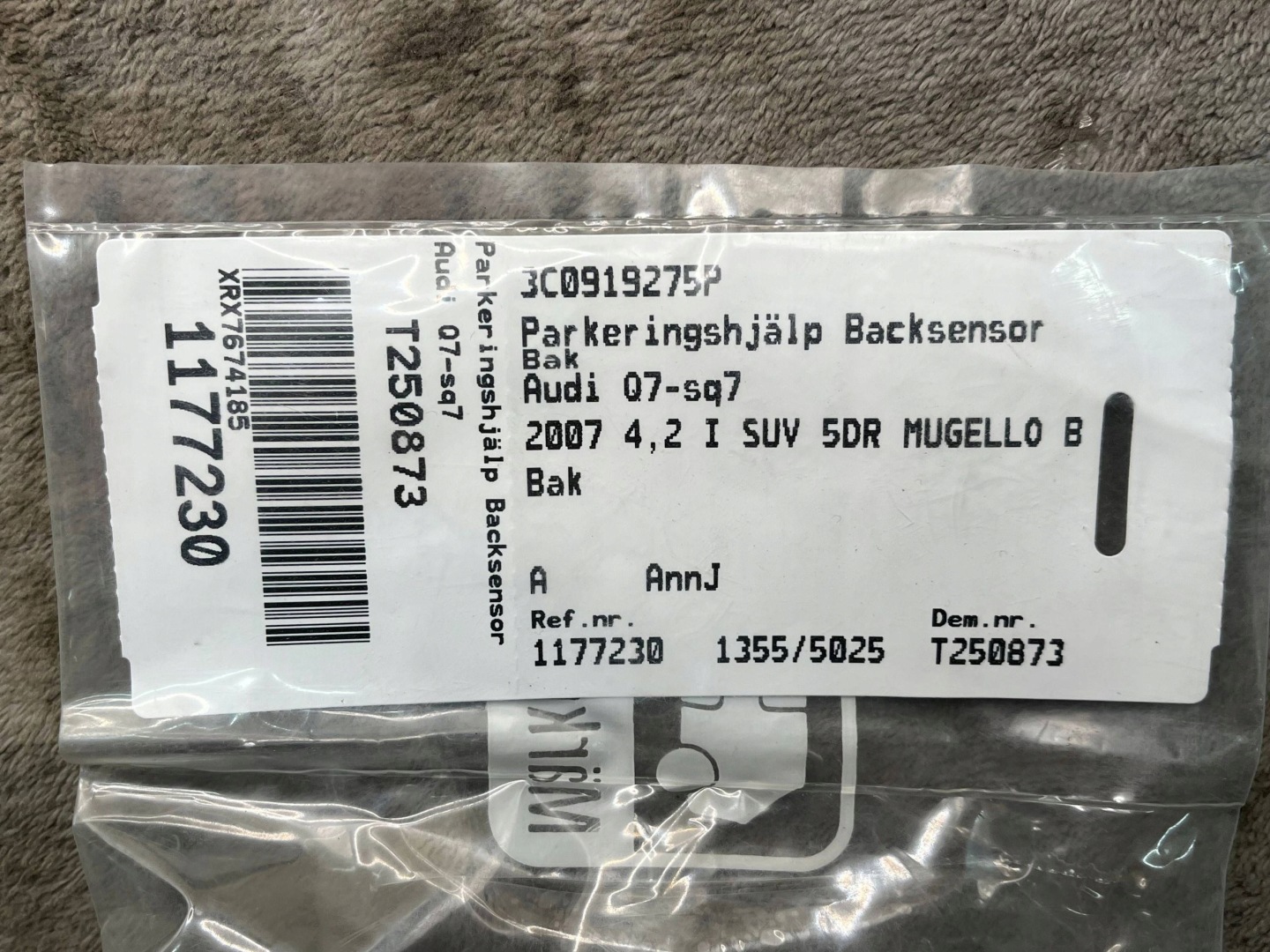 Sensor Parken PDC Volkswagen PASSAT B6 3C0919275P !J