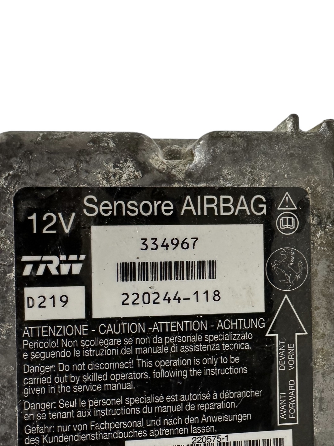 FERRARI 488 SPIDER module control unit airbags airbag ECU 334967