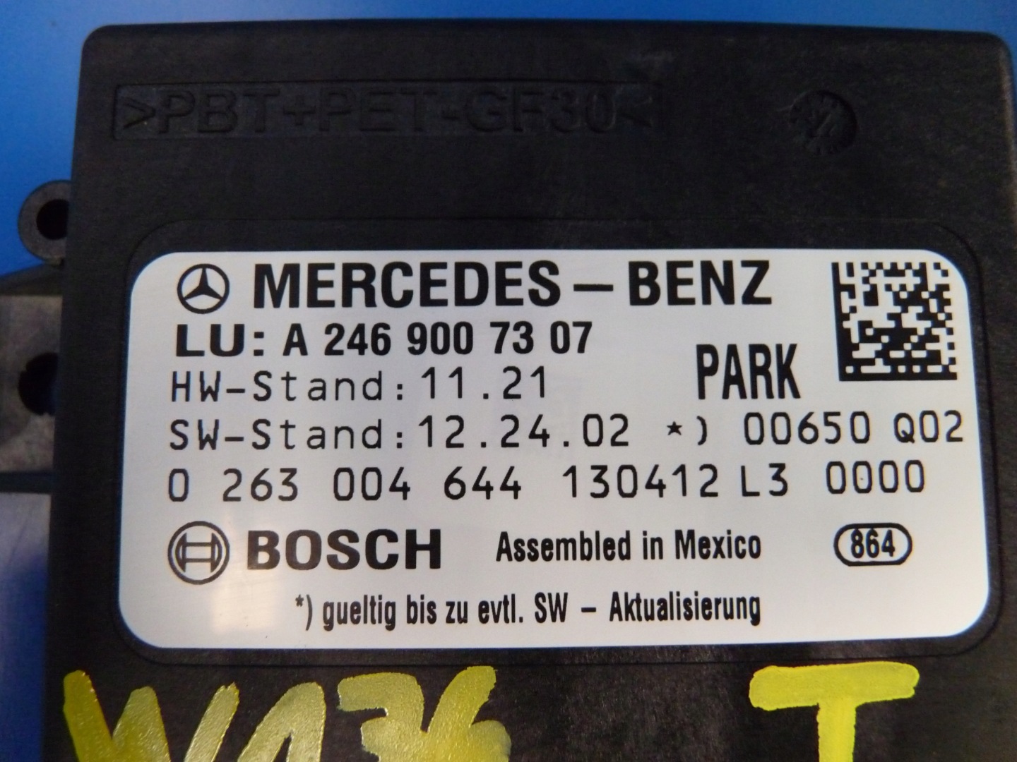MERCEDES A W176 W246 modulo Centralina CZUJNIKOW parcheggio PDC