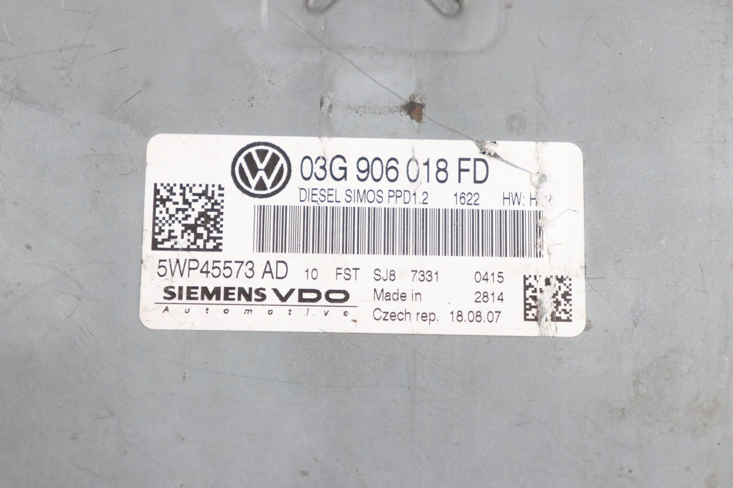 SEAT ALTEA computer control unit of the engine 2.0 TDI 03G906018FD