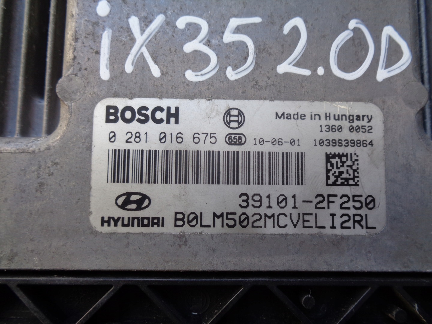 computer control unit of the engine 0281016675 39101-2F250 HYUNDAI IX35 2.0 D CRDi
