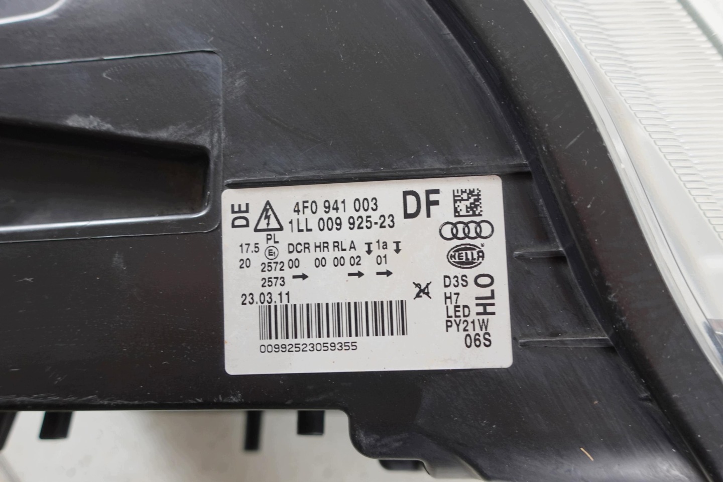 light left front left XENON LED AUDI A6 C6 LIFT 08-11 ANGLIK UK 4F0941003DF