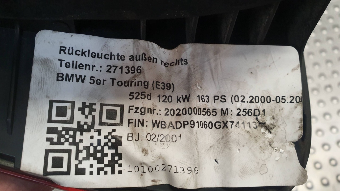 light rear part right BMW 5 E39 KOMBI LIFT 6900214 00