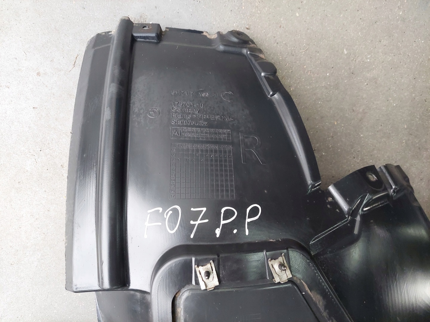 mudguard front front left right BMW 5 GT F07