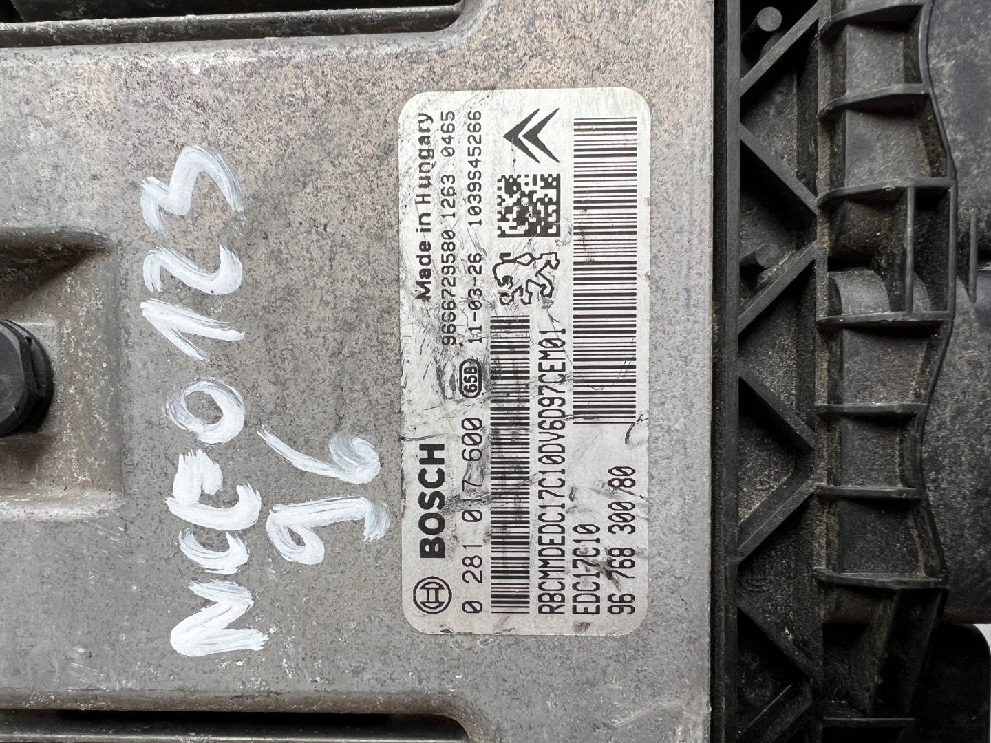 CITROEN DS3 1.6D 0281017600 9666729580 Computer EC