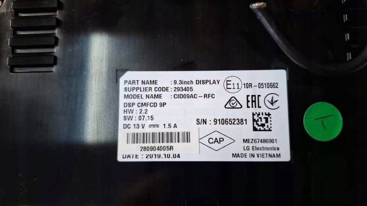 display front Renault Espace V (RFC) 280904005R