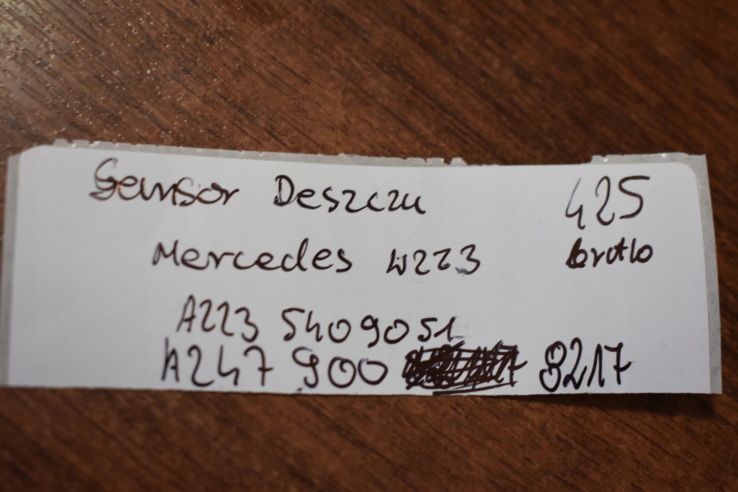 IDEALNY SENSOR SENSOR REGEN MERCEDES W223 1
