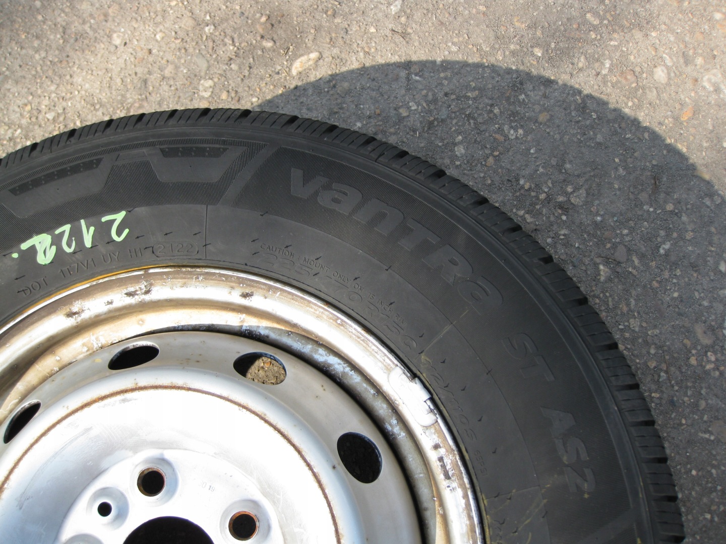 BOXER JUMPER wheel spare 225/70/15 6MM