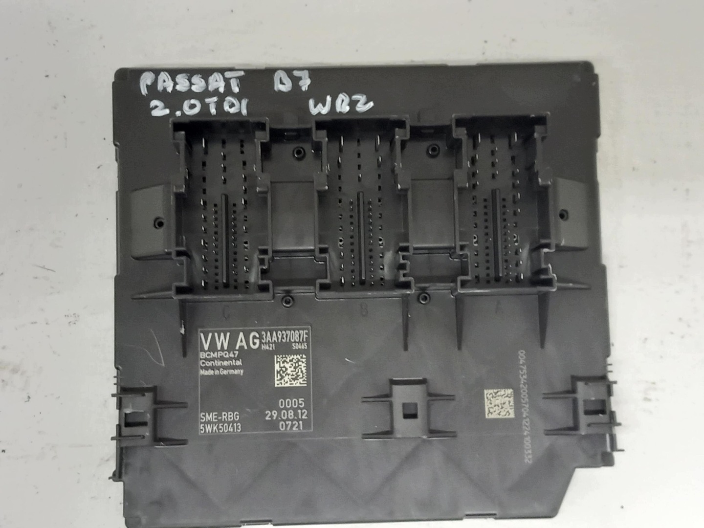 VW PASSAT B7 CC module control unit BORDNETZ BCM KOMFORTU 3AA937087F OEM