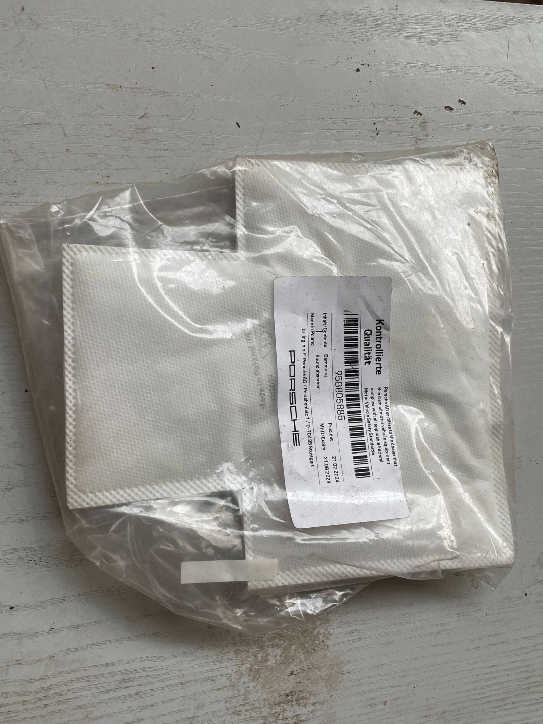 soundproofing boot original PORSCHE MACAN (95B) 95B805885 !J