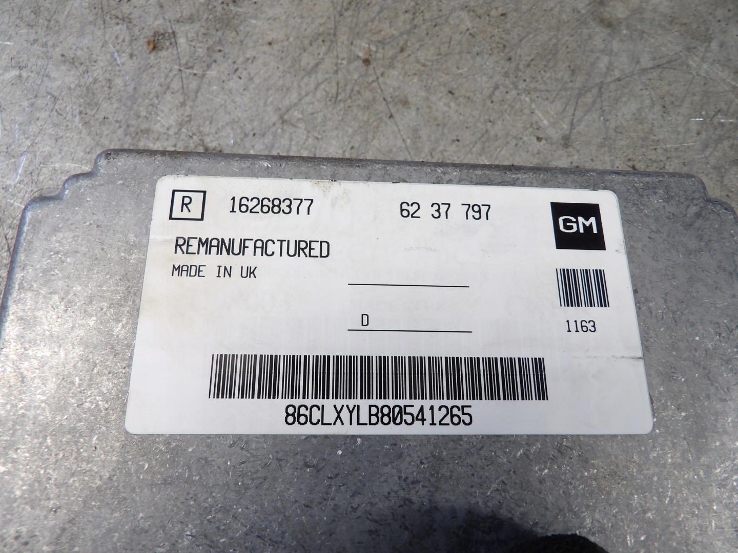 Opel Astra II G computer, control unit 16268377 6237797