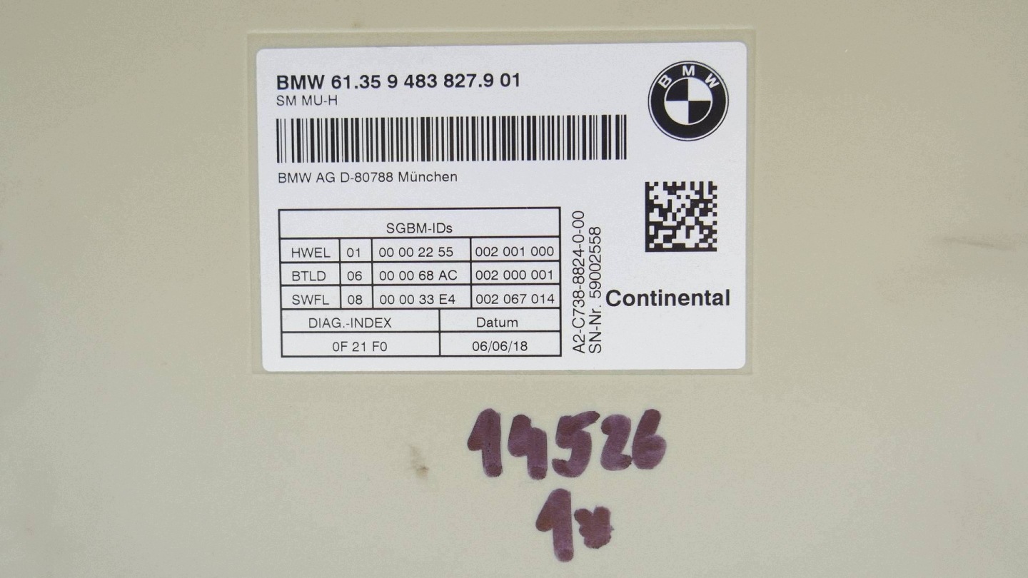 modul Bedienteil SITZ BMW G11 G12 9483827