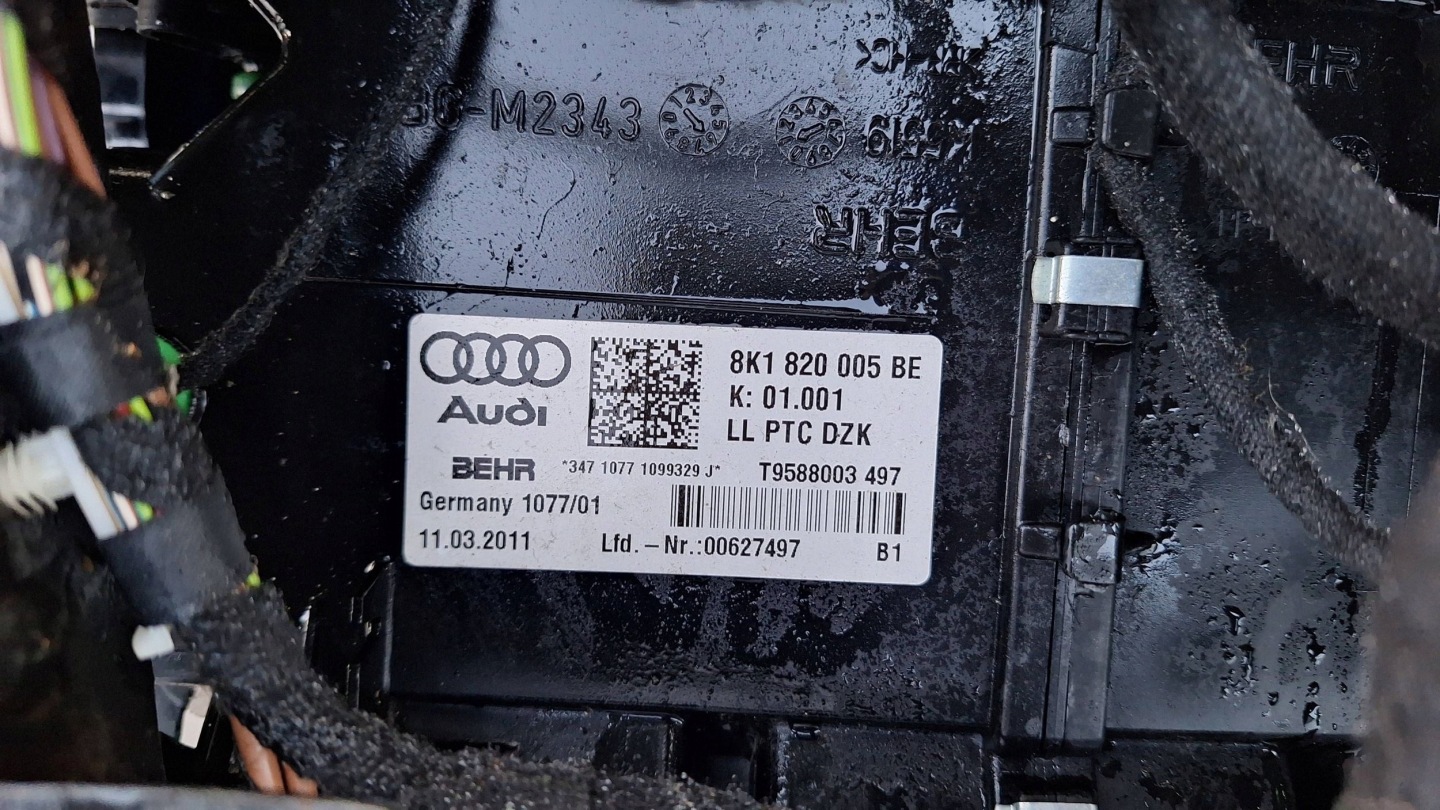 ohřívač ventilátor klími KPL 8K1820005BE AUDI Q5 8R A5 8T