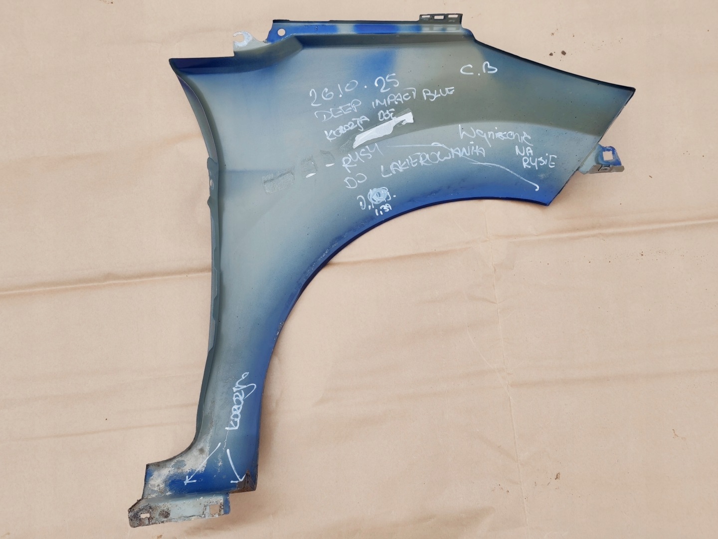 FORD FIESTA MK7 2008-2017 fender left front DEEP IMPACT BLUE