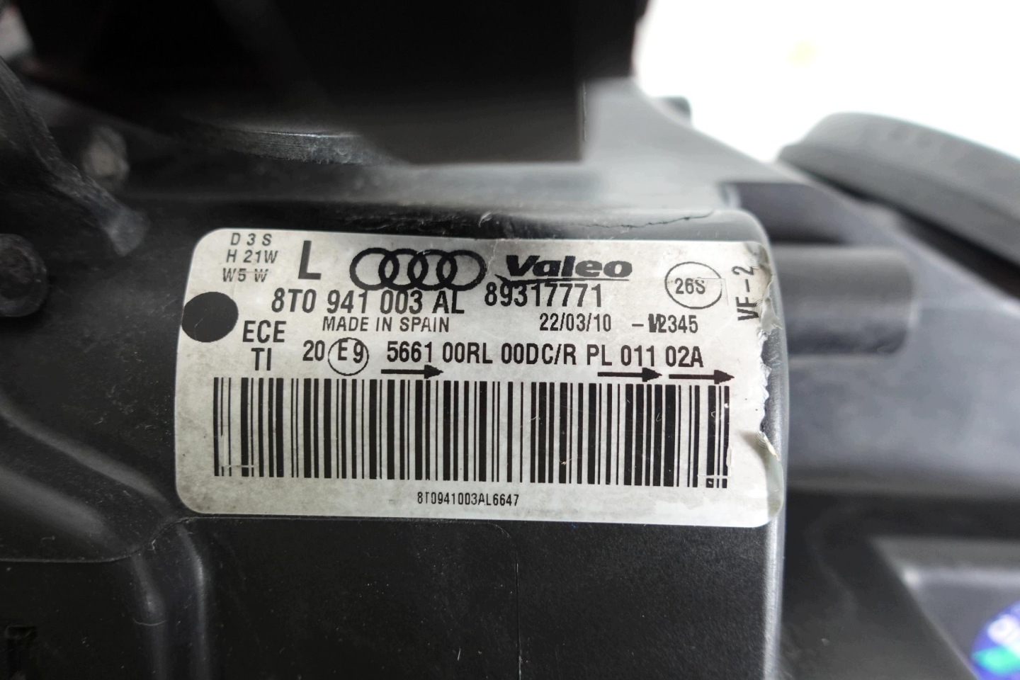 light right front right front XENON AUDI A5 8T 07-11 2007-2011 UK ANGLIK