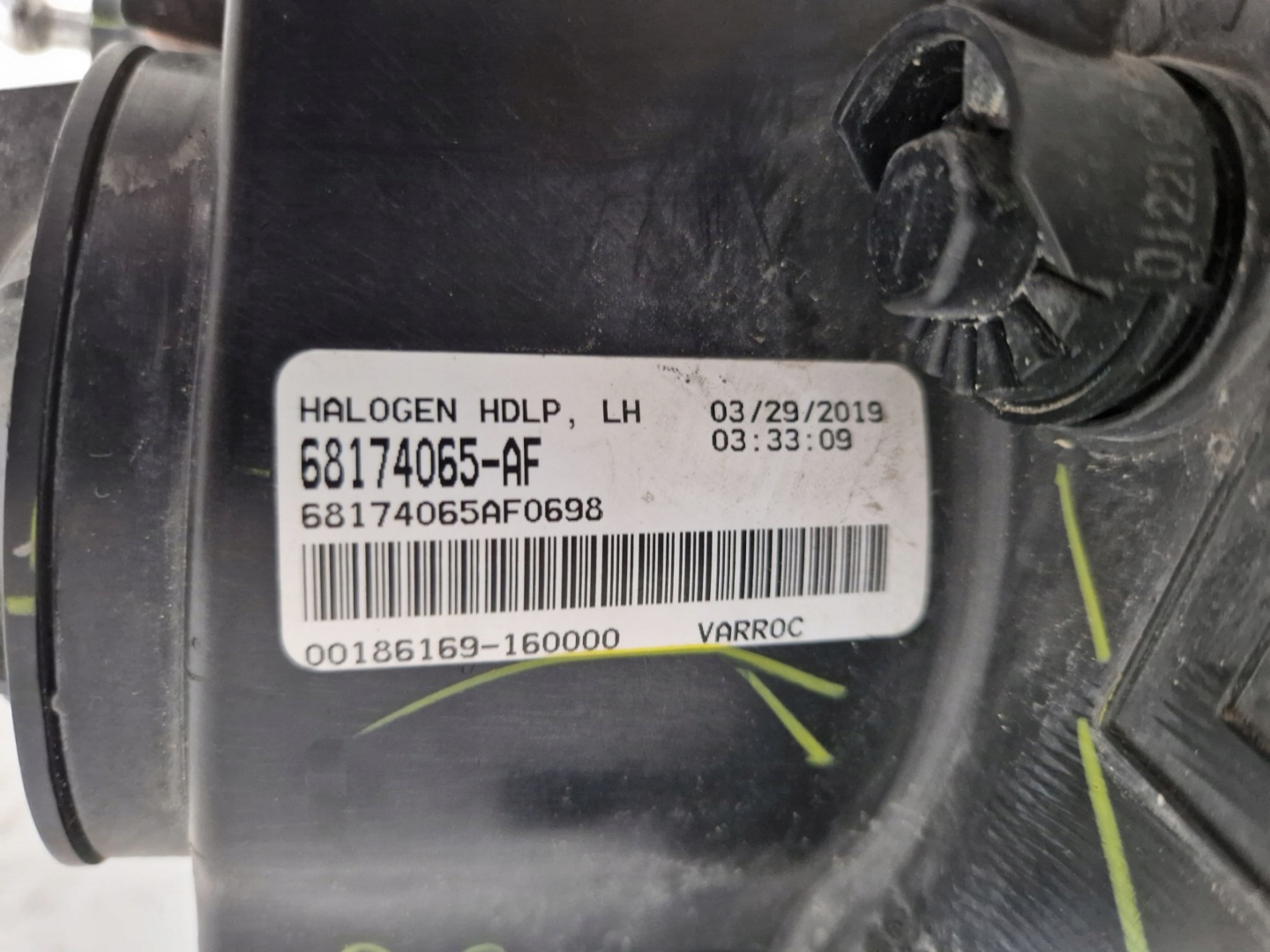 DODGE CHALLENGER 2019- Licht REFLEKTOR vorne vorne links 68174065AF