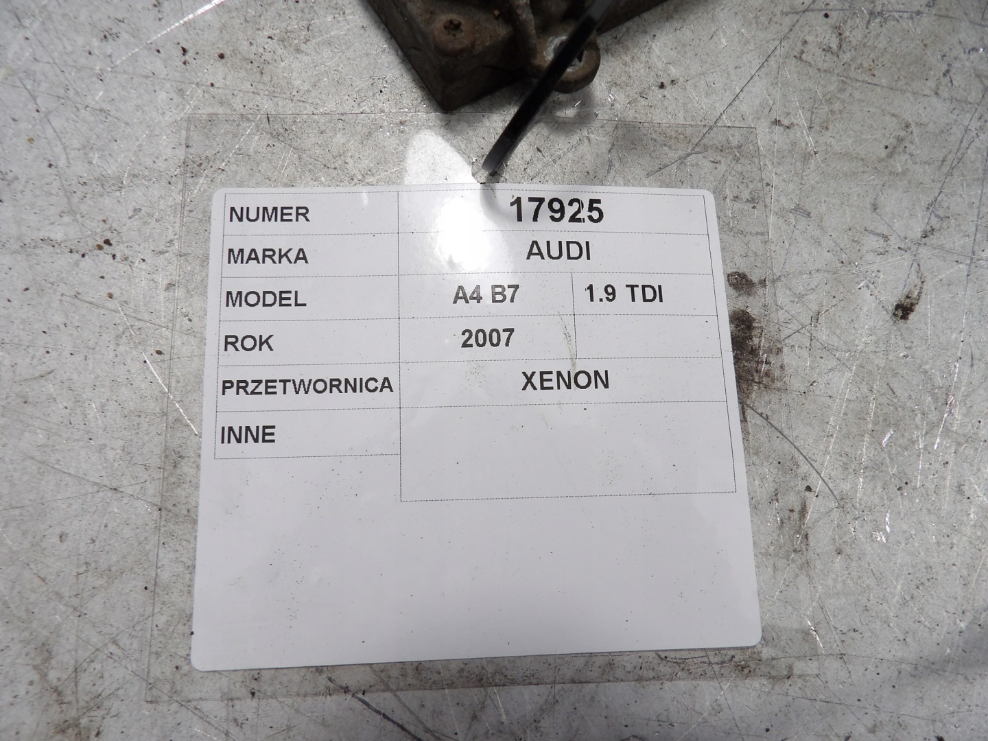 Audi A4 B7 control unit xenon 1307329115