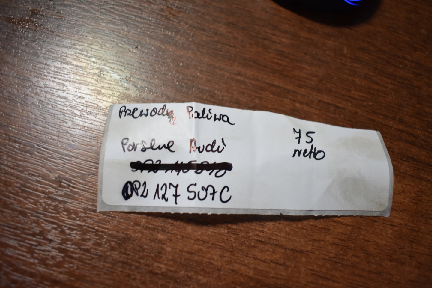 IDEALNY fuel line PORSCHE AUDI 1