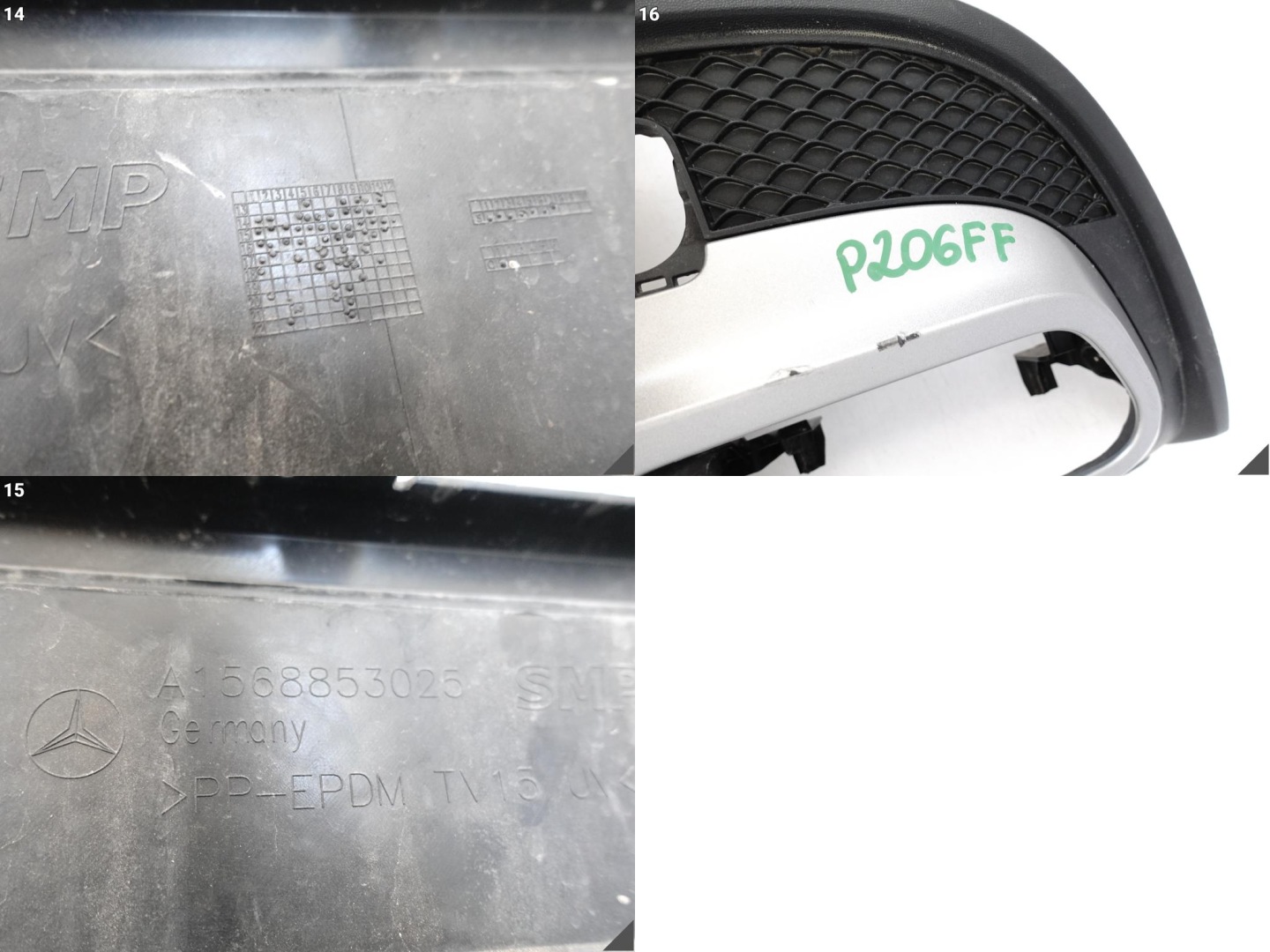 MERCEDES GLA AMG GLA45 4.5 X156 W156 13-17 bumper SPOILER diffuser rear part
