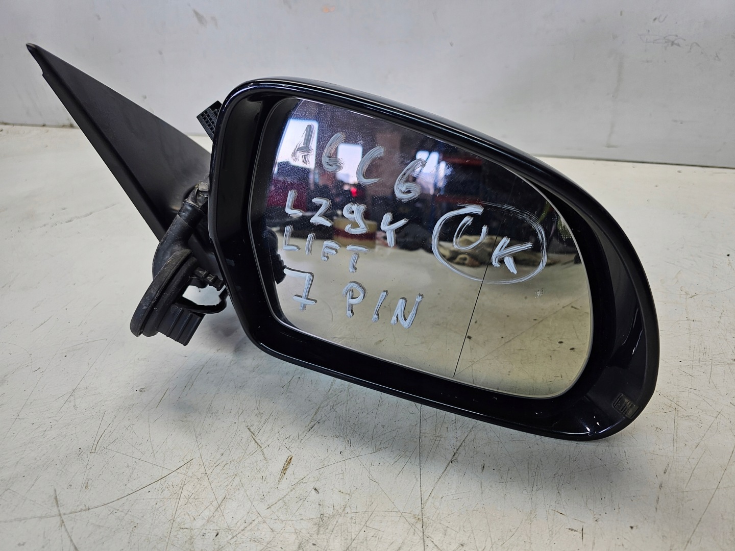 mirror right front AUDI A6 C6 LIFT LZ9Y 7 PIN UK