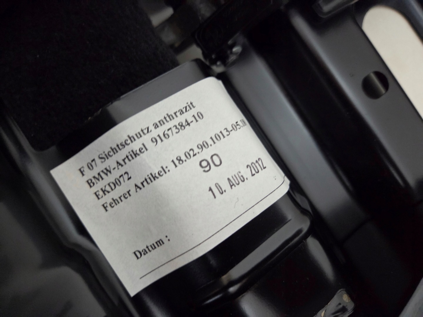 SCIANA PRZEGRODA boot BMW F07 9167384