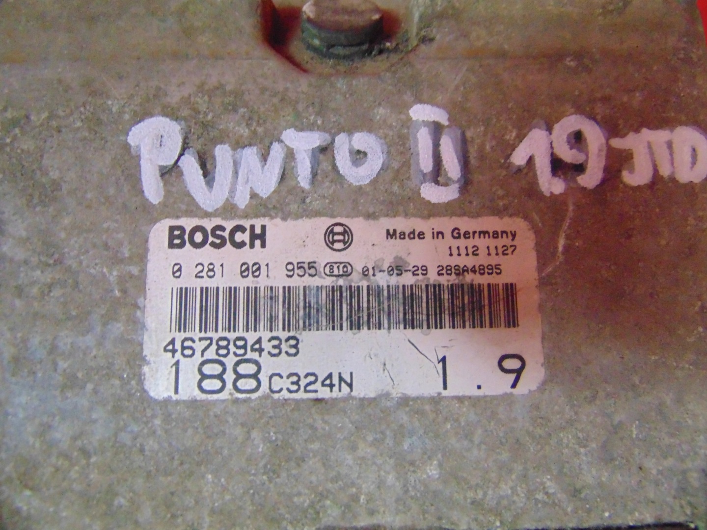 FIAT PUNTO II 1.9 JTD control unit computer of the engine