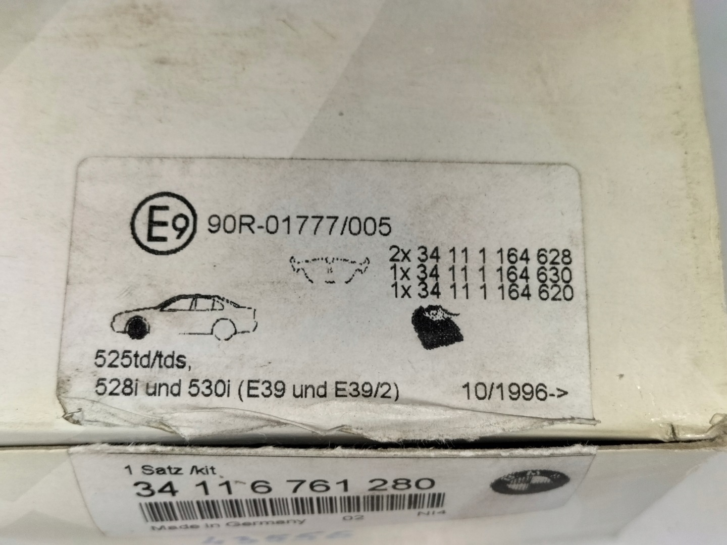 plates front BMW 5 E39 96- 2.0B , 2.3B , 2.5B , 2.8B , 2.0D
