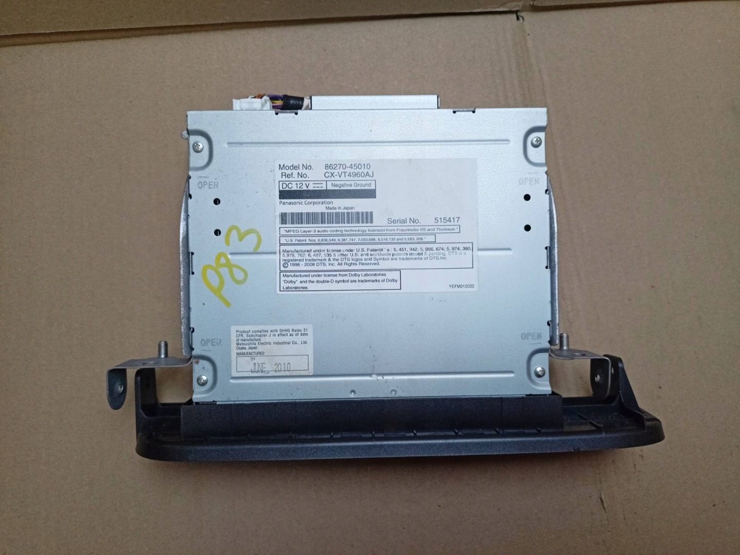 DVD Toyota Sienna 3 XL30 2011 86270-45010