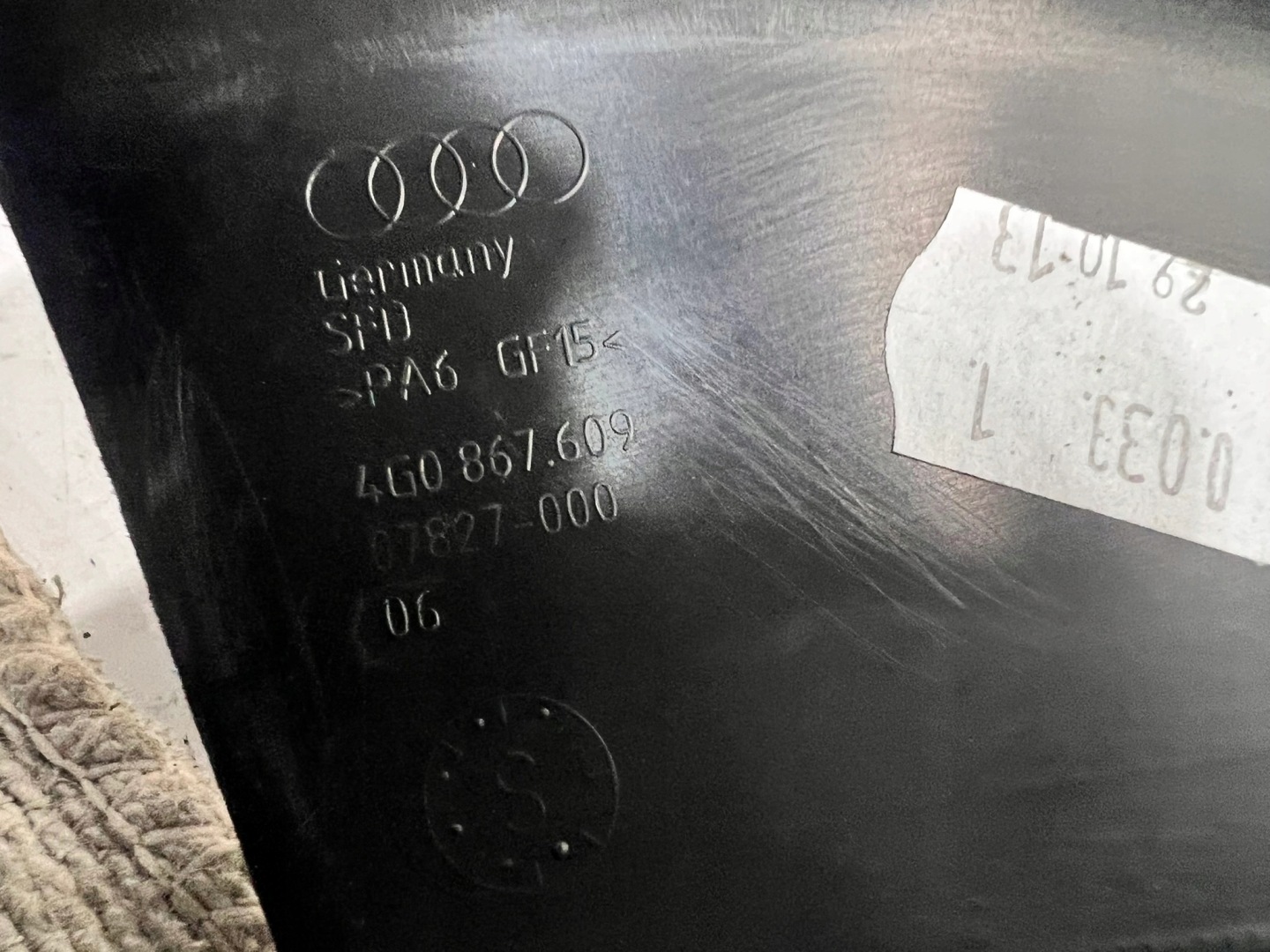 frame cover door left front AUDI A6 C7 4G0867609