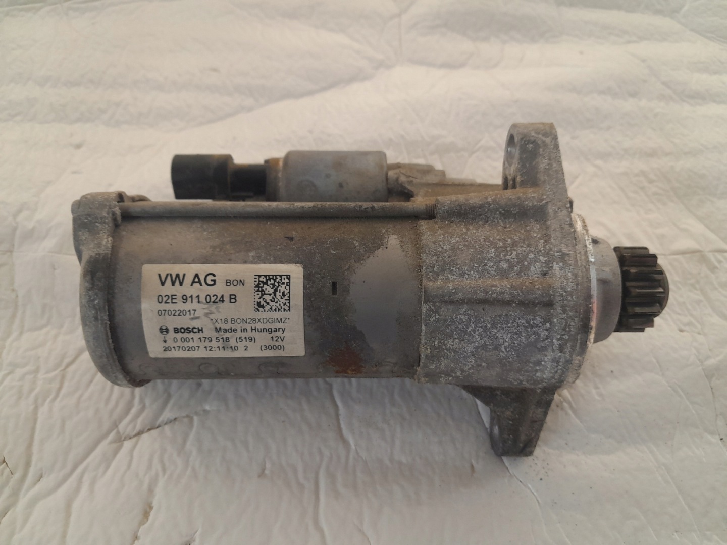 AUDI A3 S3 8V starter 2.0 TFSI 02E911024B