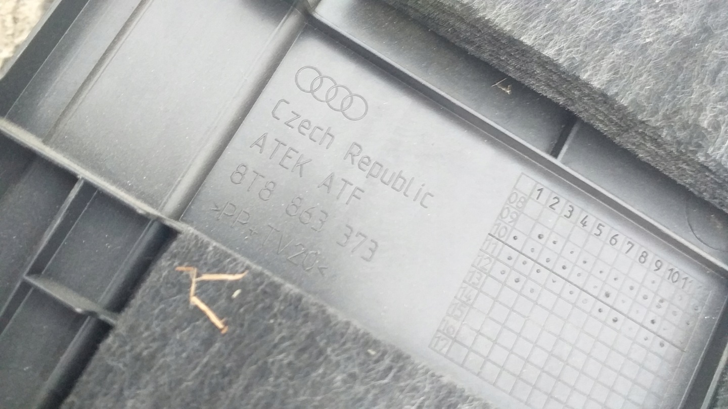 floor boot Audi A5 Sportback 8T 8T8863373
