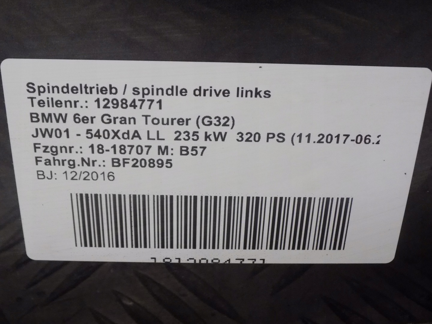 BMW 6 G32 TRUNK DOOR BOOT A90