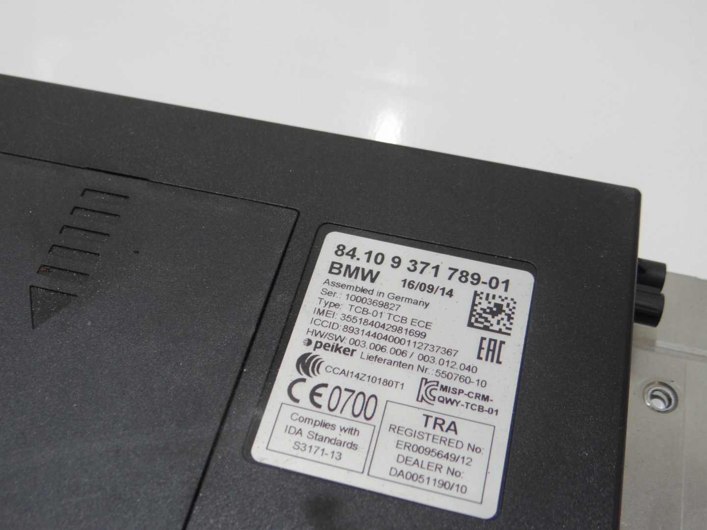 module control unit TELEMATIK BMW F30 F31 9371789
