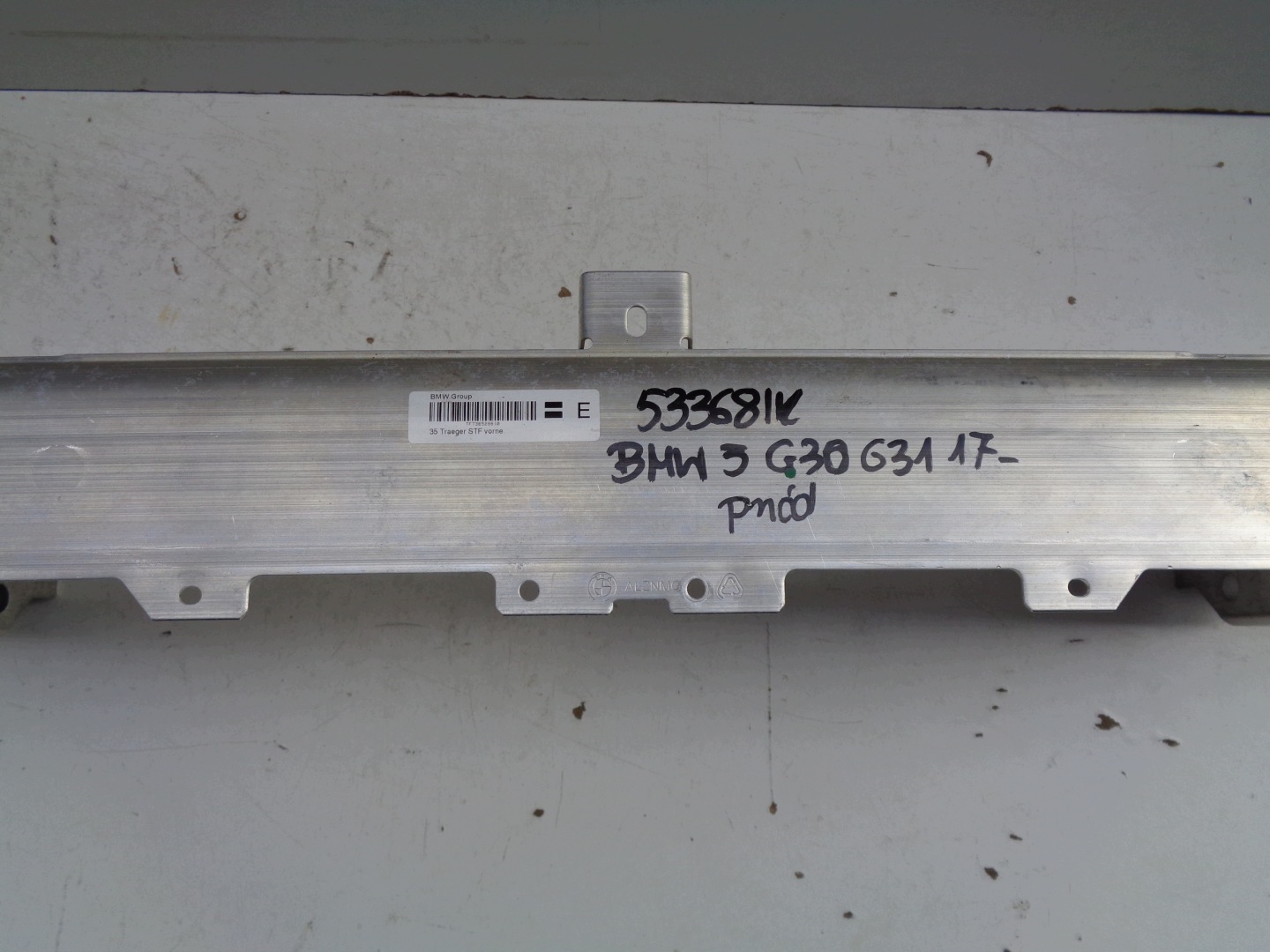 NO-WE-- pillar bumper support front BMW 5 G30 G31 17- NR 53368