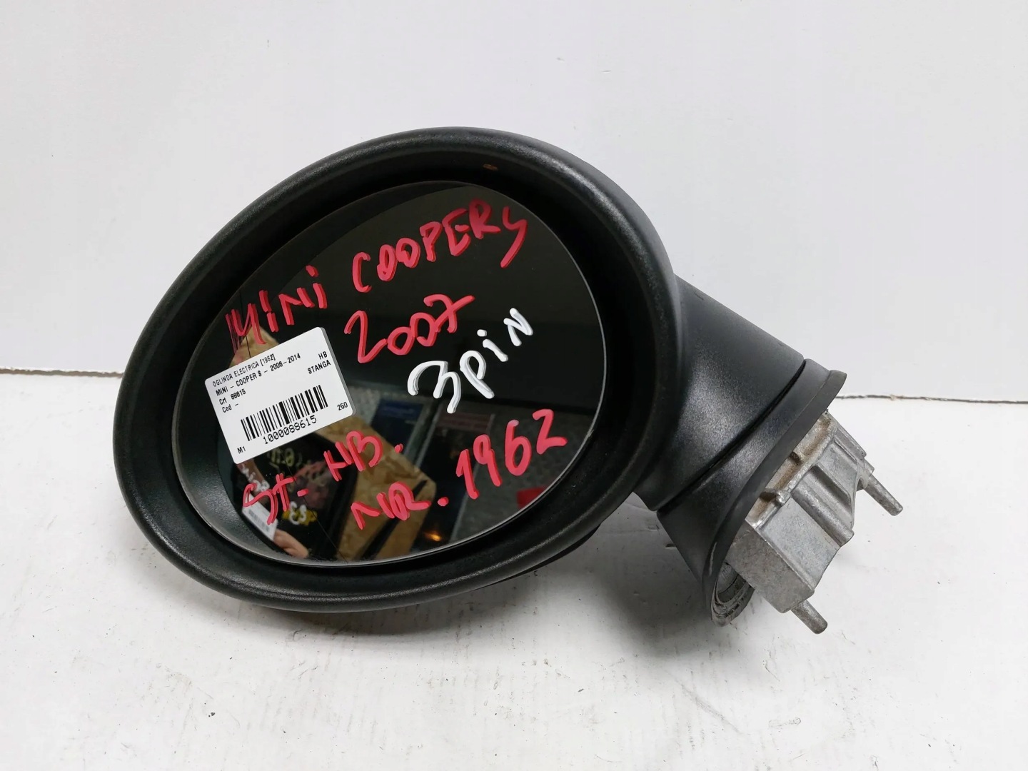 mirror left Mini Cooper R56 CHROM 3PIN 06-13 EU