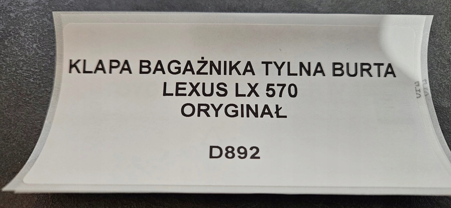 trunk door boot BURTA LEXUS LX 570 original