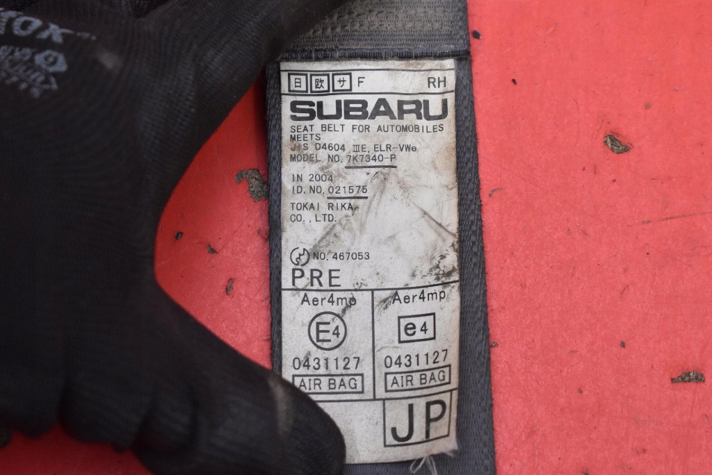 Gurten Sicherheits rechts vorne Spanner 7K7340-P SUBARU FORESTER 2 II 02-05