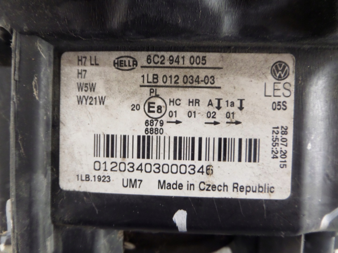 light left front left front VW POLO 6 C0 16R 6C2941005