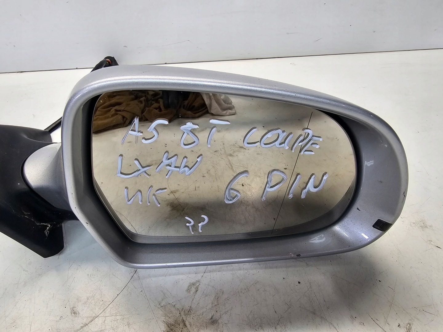 mirror exterior right AUDI A5 8T LX7W 6-PIN UK