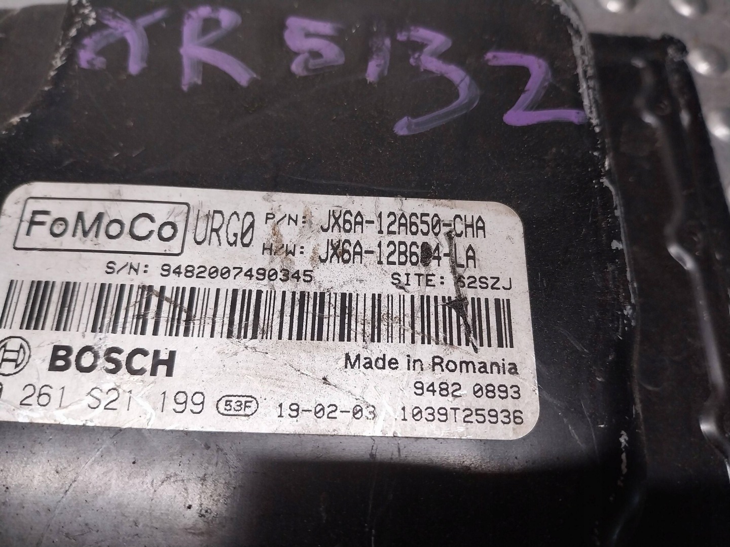 computer control unit of the engine JX6A-12A650-CHA FORD FOCUS MK4 1.0 ECOBOOST
