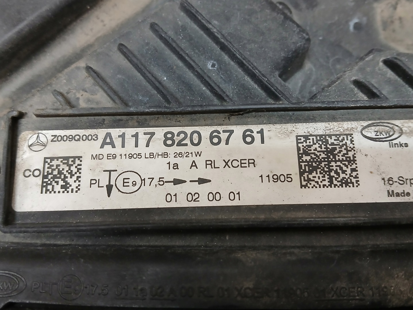 light front left MERCEDES CLA W117 LIFT FULL LED HP A1178206761