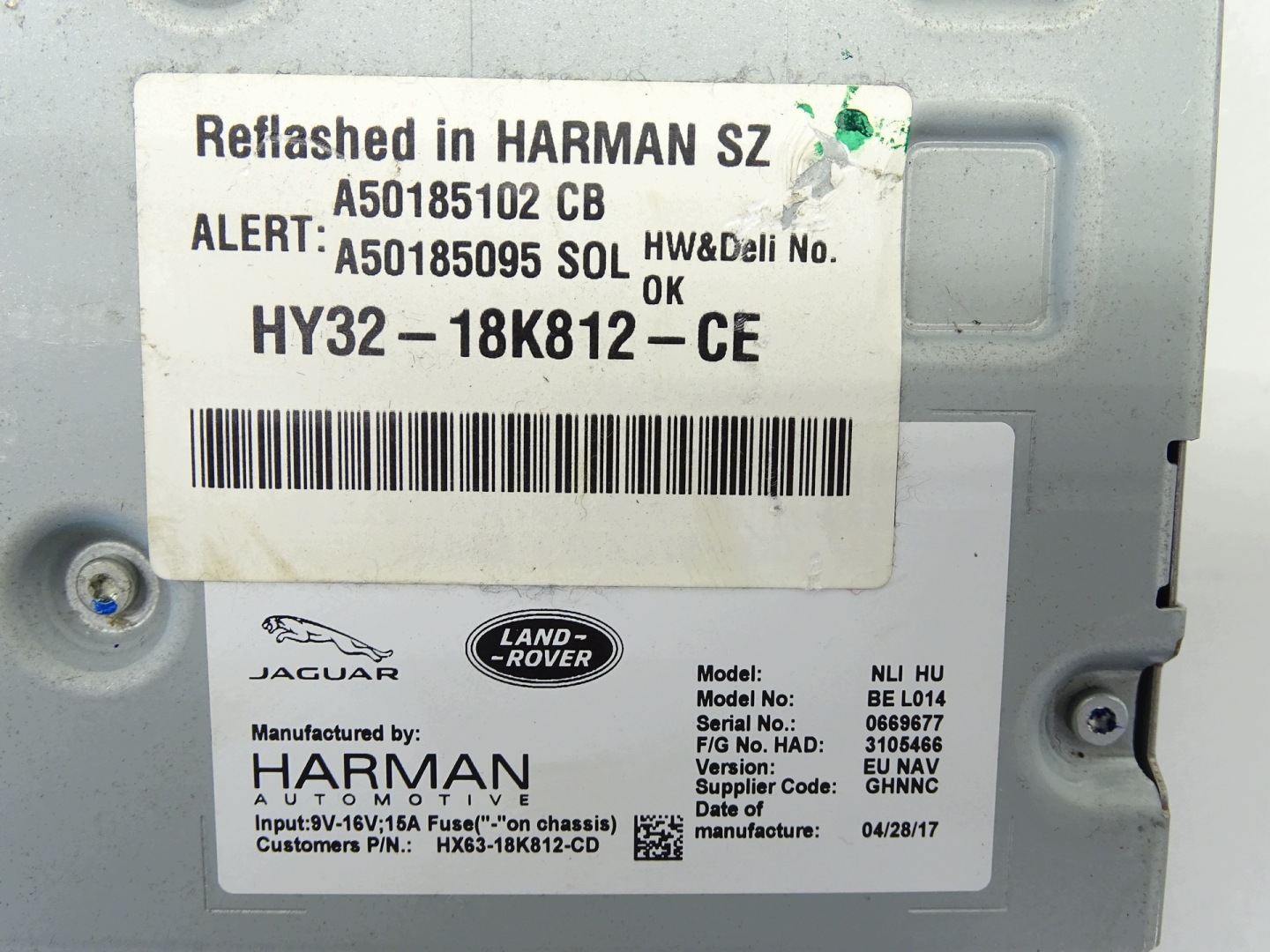 RADIO navigation JAGUAR XE F-PACE HY32-18K812-CE