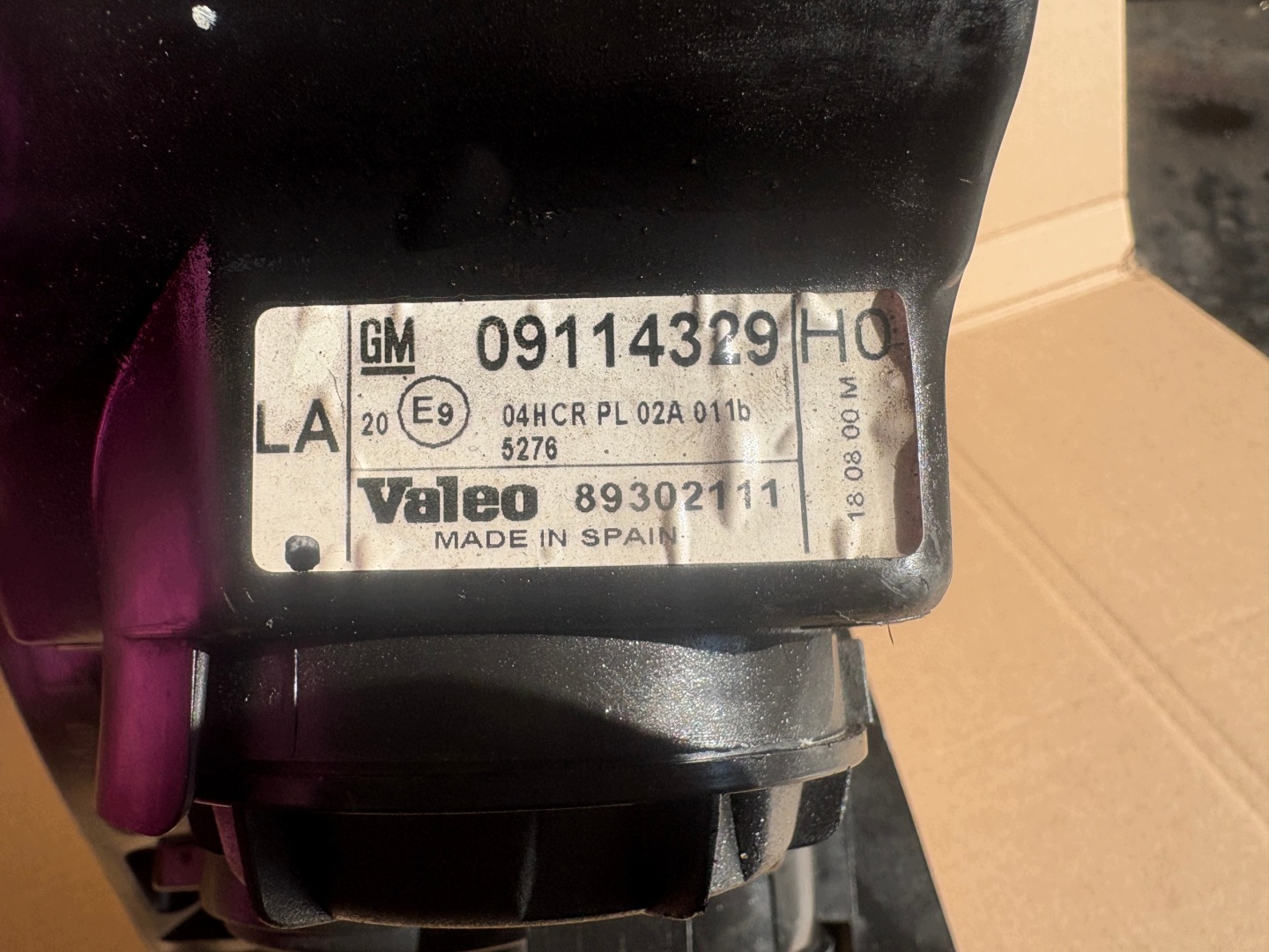 OPEL CORSA C feu gauche avant 09114330 89302111
