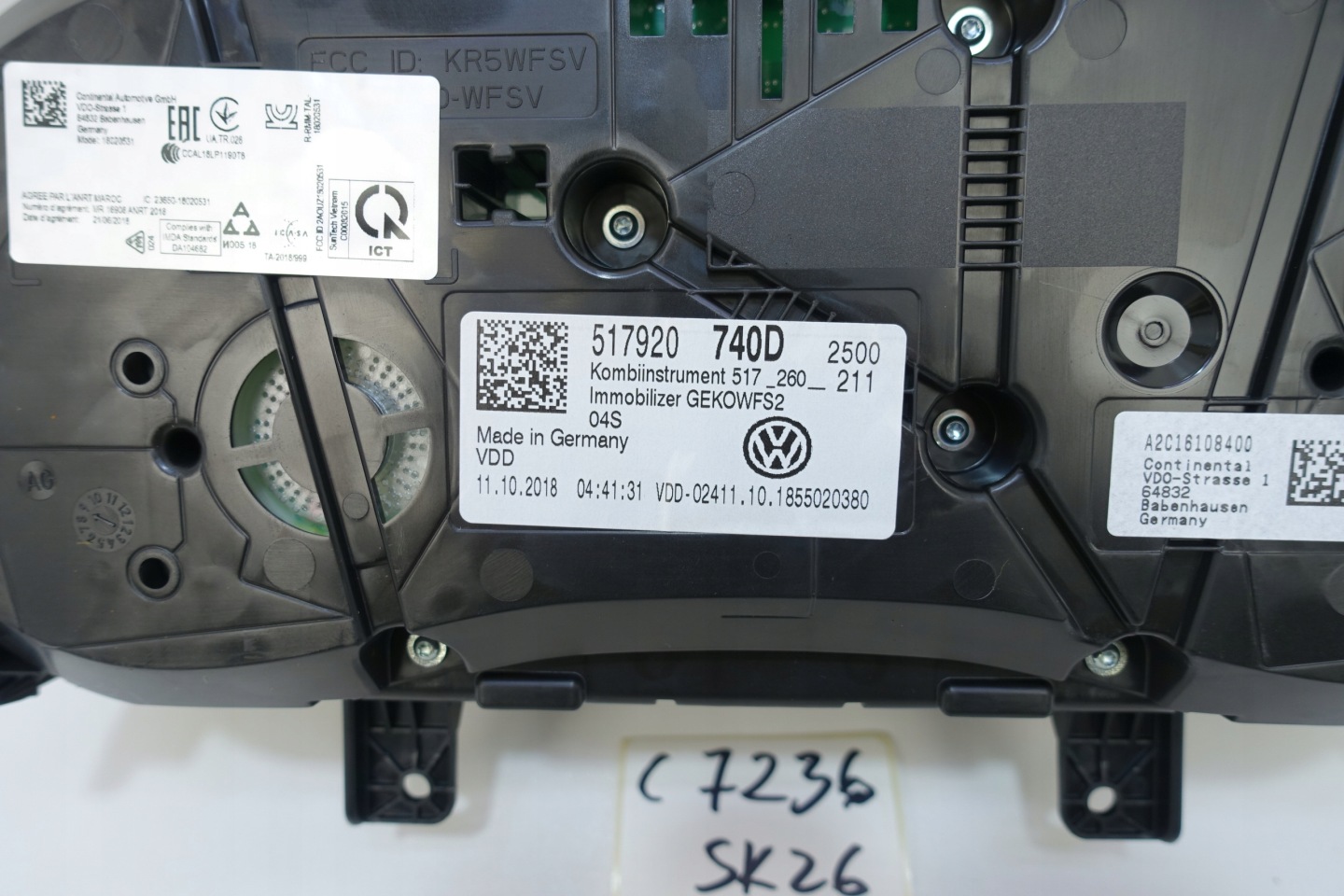 dials dials VW SPORTSVAN 517 22044KM 517920740D