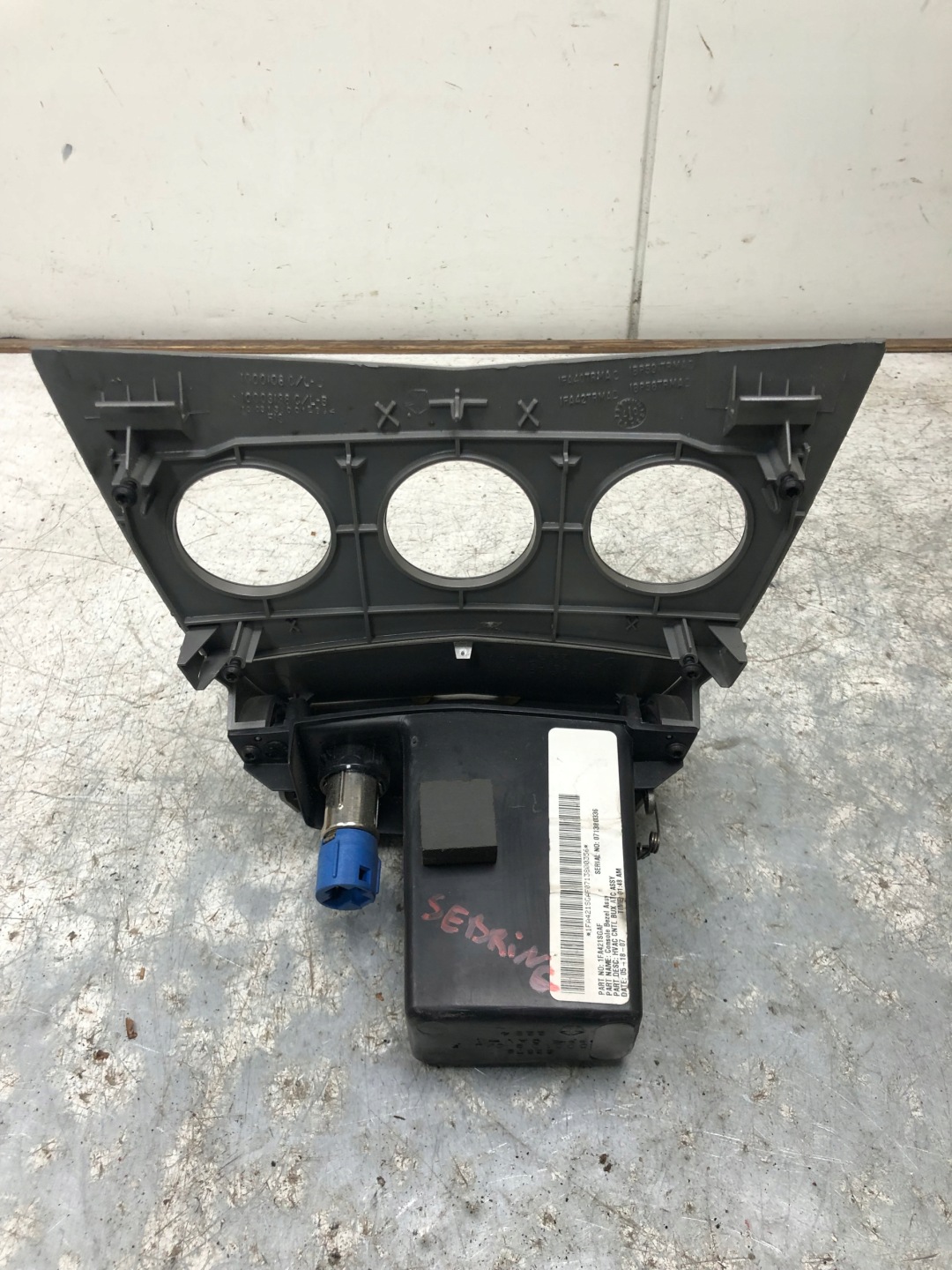 passenger compartment ashtray CHRYSLER SEBRING 1FA421SGAF